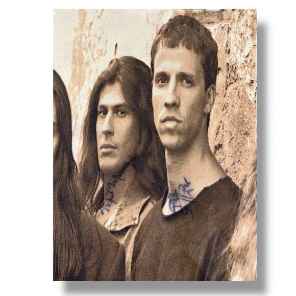 Vintage Extreme Punchline 95 Autographed Single Stitch Band Tee T-Shirt Size Ext - Picture 2 of 9